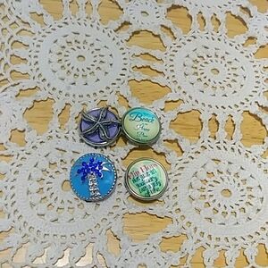 Beach Theme Snap Jewelry - 4 snap buttons